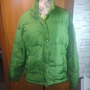 Large Down Green Women's Puffer Jacket